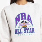 Utah 1993 NBA All Star Weekend Crew Sweatshirt - White Marle