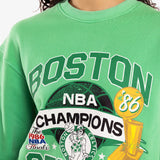 Boston Celtics Team History Crew Sweatshirt - Faded Green