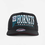 Charlotte Hornets Horizon Classic Redline Snapback - Black