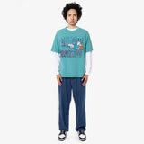 Charlotte Hornets Incline Stack Vintage Tee - Faded Aqua