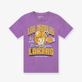 Los Angeles Lakers Champ History Vintage Tee - Faded Purple
