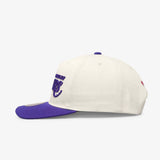 Los Angeles Lakers Classic Wordmark Deadstock Snapback - White Sand/Purple