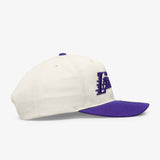 Los Angeles Lakers Classic Wordmark Deadstock Snapback - White Sand/Purple