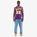 Magic Johnson Los Angeles Lakers 84-85 HWC Swingman Jersey - Purple