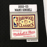 Manu Ginobili San Antonio Spurs 02-03 HWC Swingman Jersey - Black