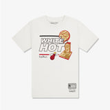 Miami Heat White Hot Tee - Vintage White