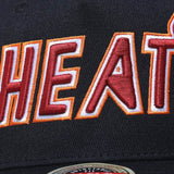 Miami Heat XL Short Hook Classic Redline Snapback - Black