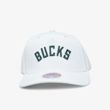 Milwaukee Bucks Script Vintage White Classic Redline Snapback