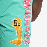 San Antonio Spurs Heritage NBA Champs Woven Shorts - Teal