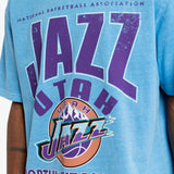 Utah Jazz Division Arch Vintage Tee - Faded Blue