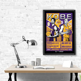 Los Angeles Lakers Kobe Bryant 18”-24” Serigraph Print (Black Mamba Edition)