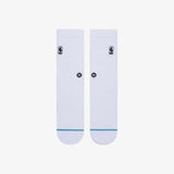 Stance NBA Logoman Crew Socks - White