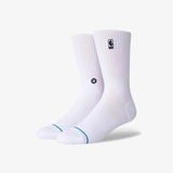 Stance NBA Logoman Crew Socks - White