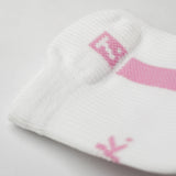 Throwback Cushion Crew Socks - White/Pale Pink