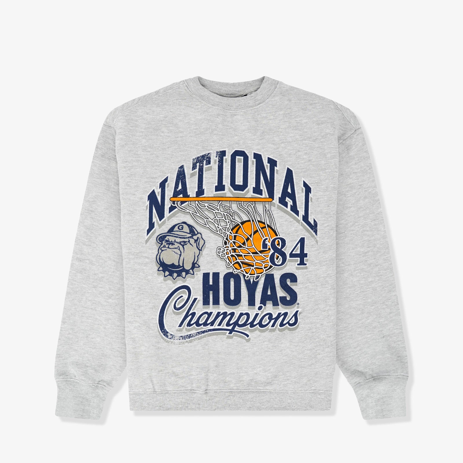 Georgetown Hoyas NCAA Script Champs Crew Sweatshirt - Vintage Marl –  Throwback
