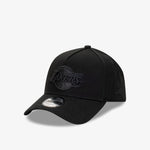 Los Angeles Lakers 9Forty A-Frame Snapback - Black on Black - Three-quarter left