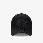 Los Angeles Lakers 9Forty A-Frame Snapback - Black on Black - Front