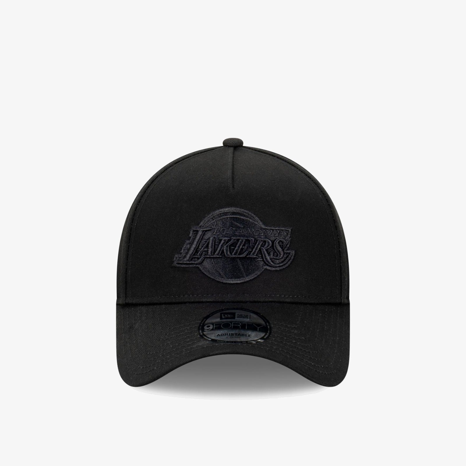 Los Angeles Lakers 9Forty A-Frame Snapback - Black on Black - Front
