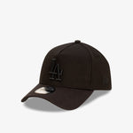 Los Angeles Dodgers 9Forty A-Frame Snapback - Black on Black - Three-quarter left