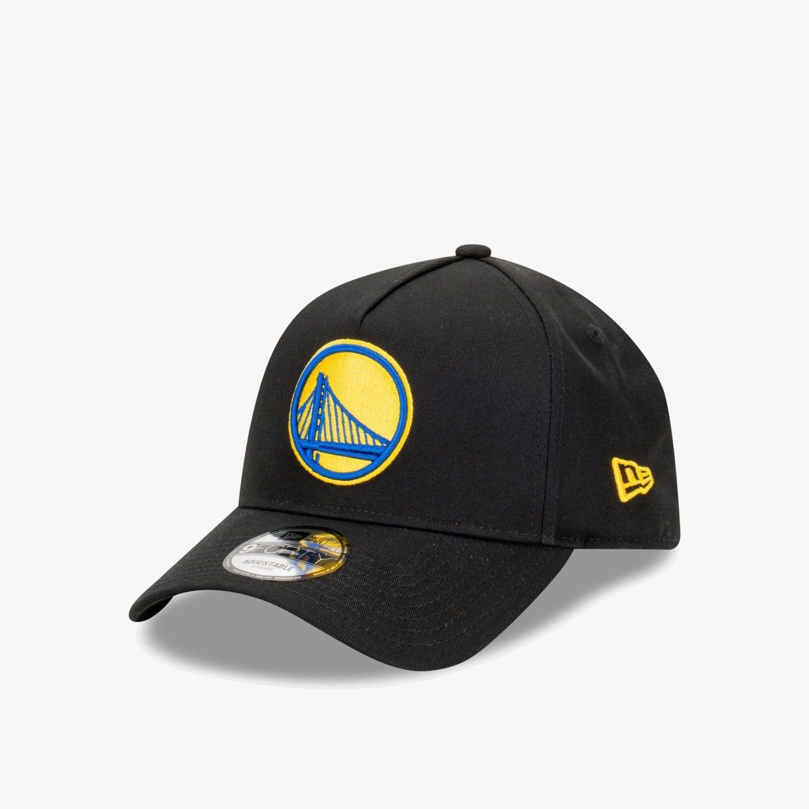 Golden State Warriors 9Forty A-Frame Snapback - Black - Three-quarter left