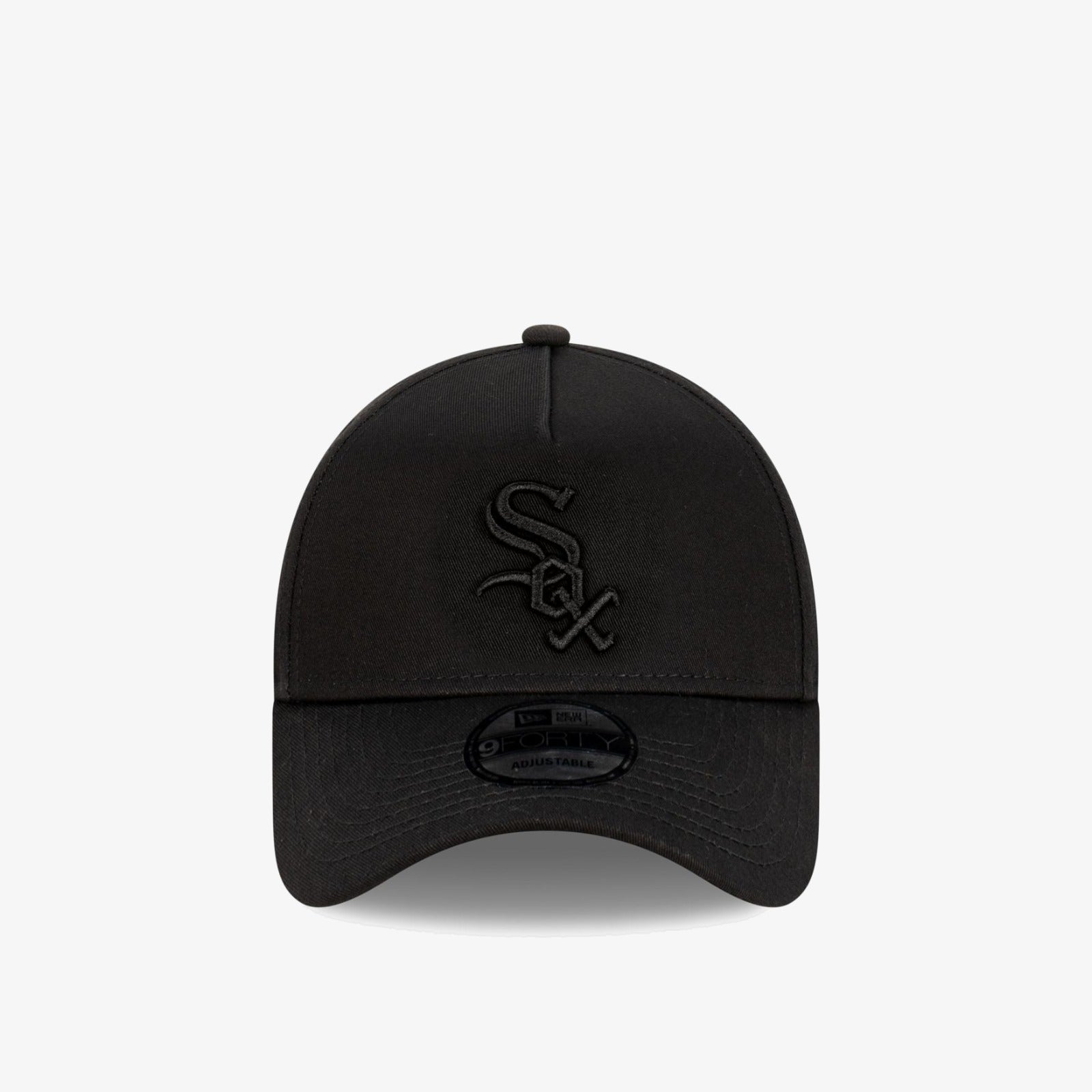 Chicago White Sox 9Forty A-Frame Snapback - Black on Black - Front