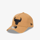Chicago Bulls 9Forty A-Frame Snapback - Wheat/Black - Three-quarter left