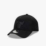 Chicago Bulls 9Forty A-Frame Snapback - Black on Black - Three-quarter left