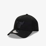 Chicago Bulls 9Forty A-Frame Snapback - Black on Black - Three-quarter left