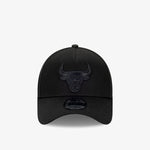 Chicago Bulls 9Forty A-Frame Snapback - Black on Black - Front
