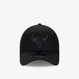 Chicago Bulls 9Forty A-Frame Snapback - Black on Black - Front