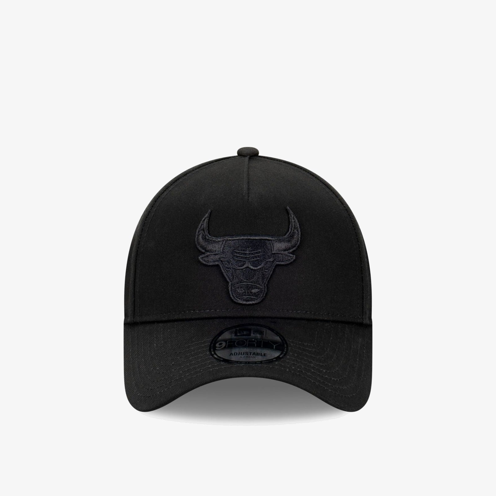 Chicago Bulls 9Forty A-Frame Snapback - Black on Black - Front