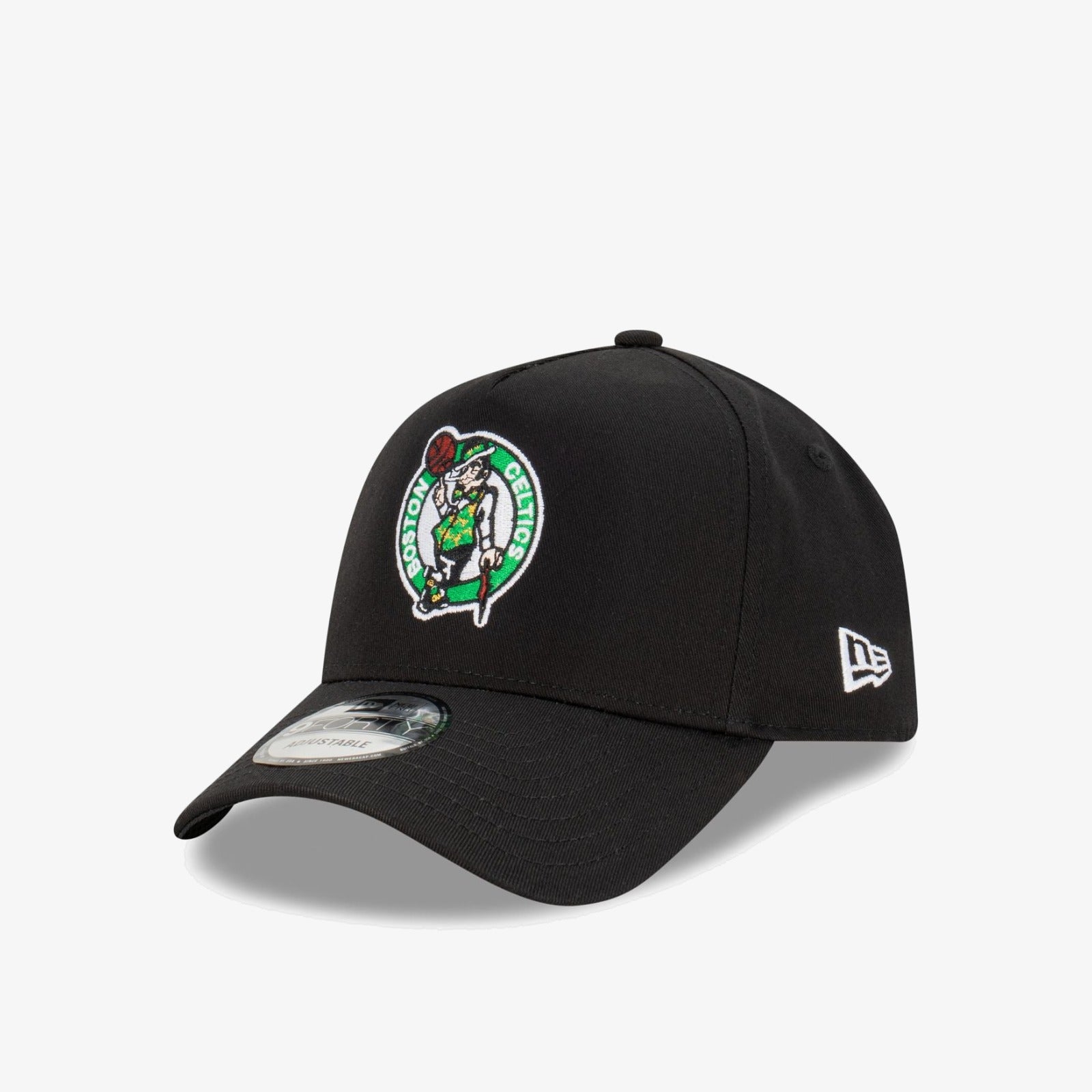 Boston Celtics 9Forty A-Frame Snapback - Black - Three-quarter left