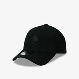 Golden State Warriors 9Forty A-Frame Snapback - Black on Black - Three-quarter left