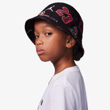 Icons AOP Kids Bucket Hat - Black