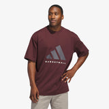 Basketball Logo T-Shirt - Burgundy