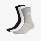 Sportswear Cushioned Crew Socks (3 Pairs) - Black/White/Grey