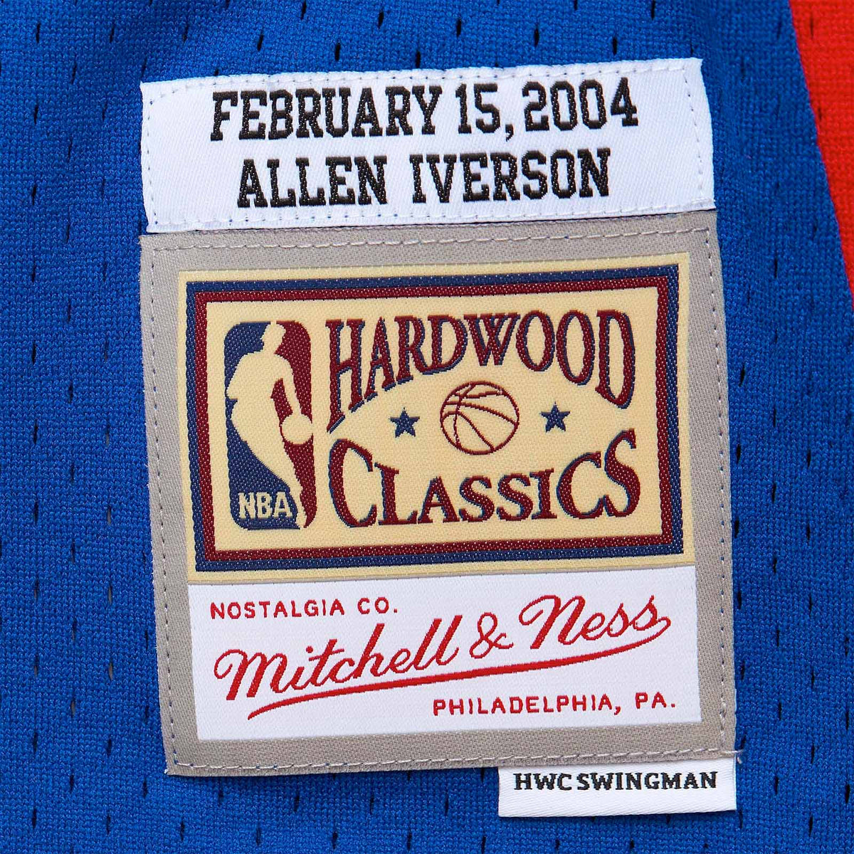 Allen Iverson 2004 All Star HWC Swingman Jersey Blue Throwback