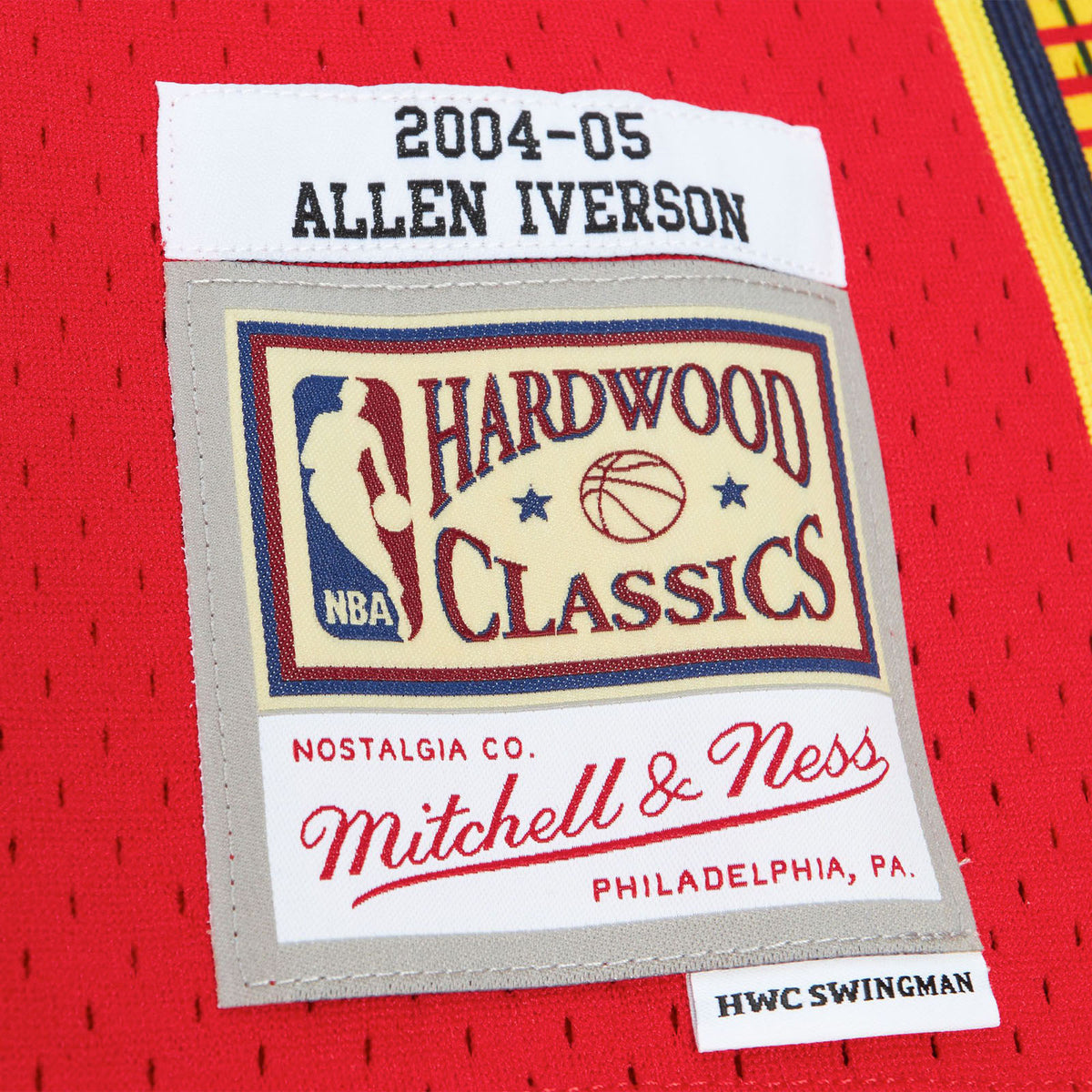 Allen Iverson Philadelphia 76ers 04-05 HWC Swingman Jersey - Red