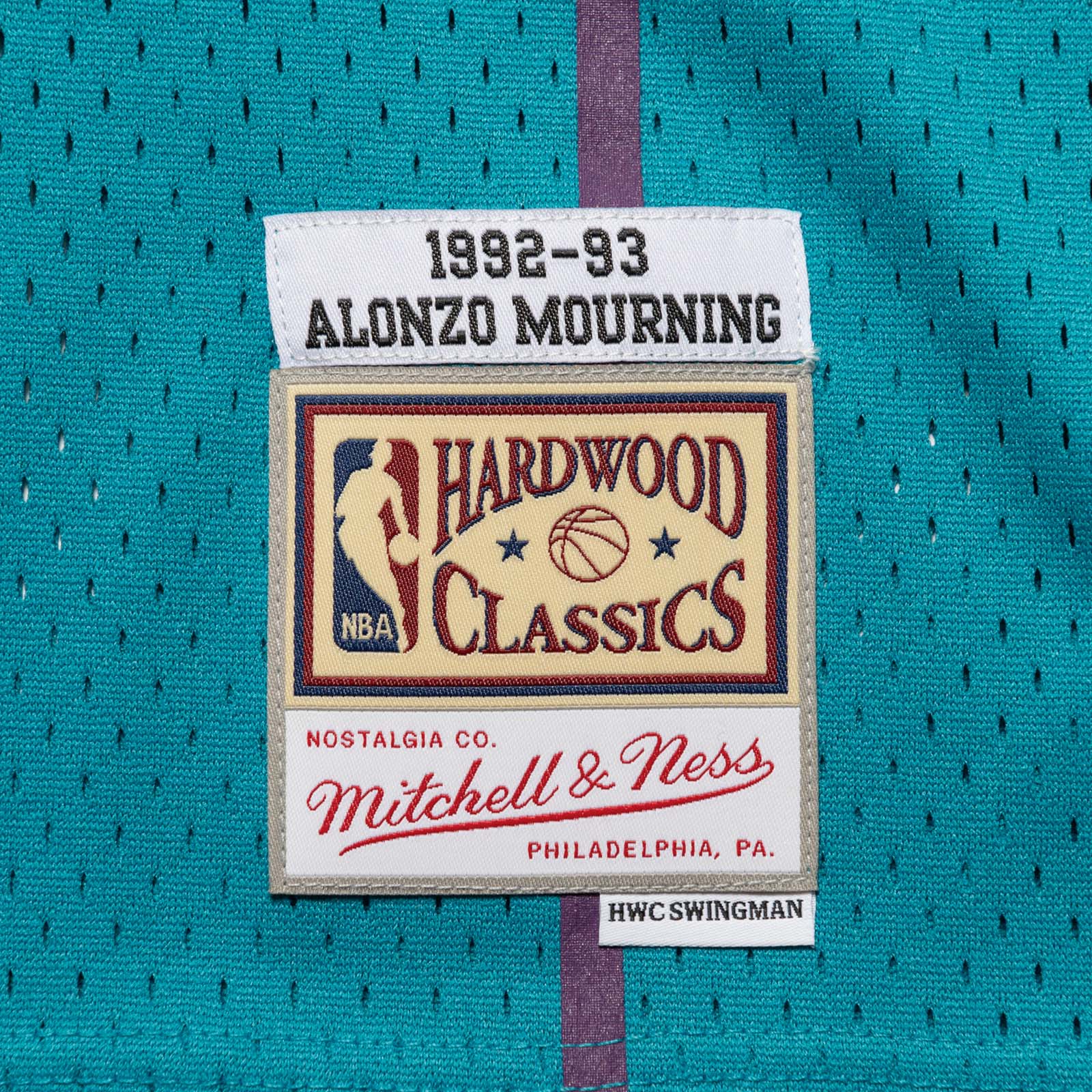 Alonzo Mourning Charlotte Hornets Mitchell & Ness Hardwood Classics  Swingman Jersey - Teal