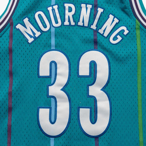 Mitchell & Ness Charlotte Hornets Road 1992-93 Alonzo Mourning Swingman Jersey Teal