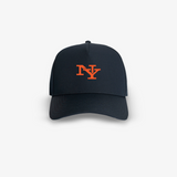 Throwback 'New York or Nowhere' Perforated Cap - Navy