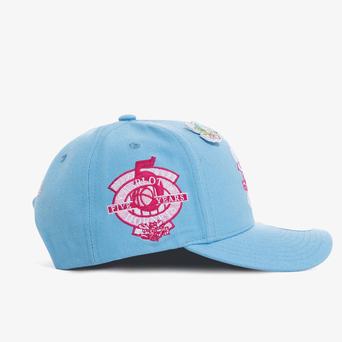 Charlotte Hornets Ice Cream Pro Crown Snapback - Light Blue/Pink