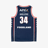 DJ Vasiljevic Adelaide 36ers 2025 NBL Primary Jersey - Navy