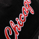 Chicago Bulls Vintage Wordmark Origin Corduroy Deadstock Snapback - Black