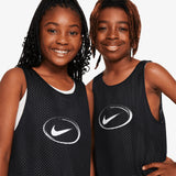 Culture of Basketball Swoosh Reversible Youth Tank - Black/White