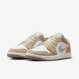 Air Jordan 1 Low - Khaki/White-Olive Aura-Sail