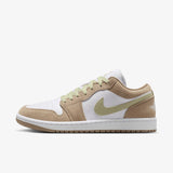 Air Jordan 1 Low - Khaki/White-Olive Aura-Sail