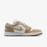 Air Jordan 1 Low - Khaki/White-Olive Aura-Sail