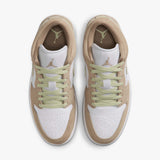 Air Jordan 1 Low - Khaki/White-Olive Aura-Sail