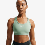 Swoosh Medium-Support Padded Bra - Steam/White